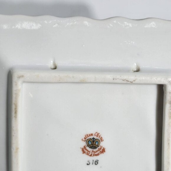 Lefton China Hand Painted Square Dish With Yellow Rose Design Gold Trim Vintage - Picture 8 of 10